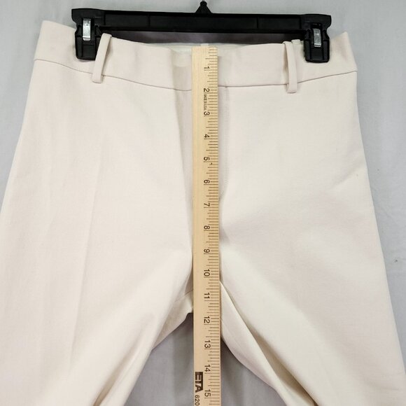 Frame Le Crop Flare Trouser Women’s 4 Ivory Thick Stretch Shaping Pant - Picture 5 of 12